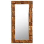 NIEUWE Spiegel 120x60 cm gerecycled hout, Nieuw, 100 tot 150 cm, Rechthoekig, 50 tot 75 cm