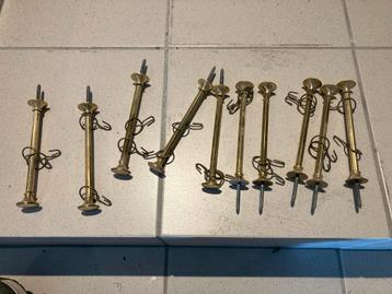 Antieke Messing Gordijn Vasthouders - 10 Stuks beschikbaar voor biedingen