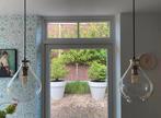2 hanglampen glas, Huis en Inrichting, Lampen | Hanglampen, Ophalen, Zo goed als nieuw, Glas, Minder dan 50 cm