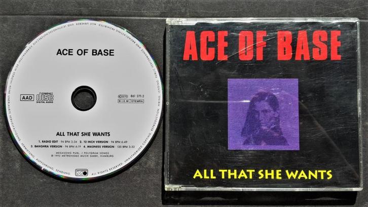 CD Maxi-Single - Ace Of Base - All That She Wants - 90s Pop, Cd's en Dvd's, Cd Singles, Zo goed als nieuw, Pop, 1 single, Maxi-single