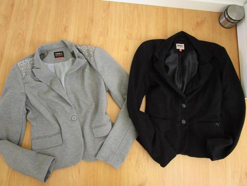 Only maat 38 - grijs + zwart jasje, Kleding | Dames, Jassen | Zomer, Zo goed als nieuw, Maat 38/40 (M), Ophalen of Verzenden