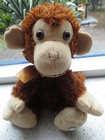 Aap merk Shining Stars Russ Berrie licht bruin beige velours beschikbaar voor biedingen