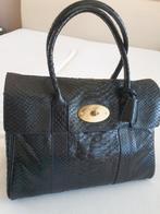 Mulberry Bayswater donkerblauwe snake print leren tas, Verzenden, Zo goed als nieuw, Blauw, Handtas