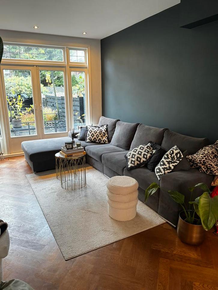 Loungebank bank met Chaise Longue Links - 350cm, Huis en Inrichting, Banken | Bankstellen, Gebruikt, Hoekbank, Vierpersoons of meer