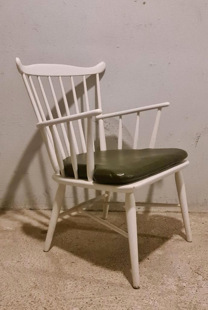 Vintage, design stoel Thomas Harlev. Fauteuil., Huis en Inrichting, Stoelen, Eén, Ophalen