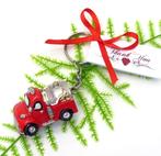 Leuke rode brandweer auto sleutelhangers als bedankje., Ophalen of Verzenden, Nieuw, Feestartikel, Geboorte of Huwelijk