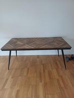 Industriele tafel met vissengraat blad, Huis en Inrichting, Tafels | Eettafels, Ophalen, 50 tot 100 cm, Industrieel, modern, 150 tot 200 cm