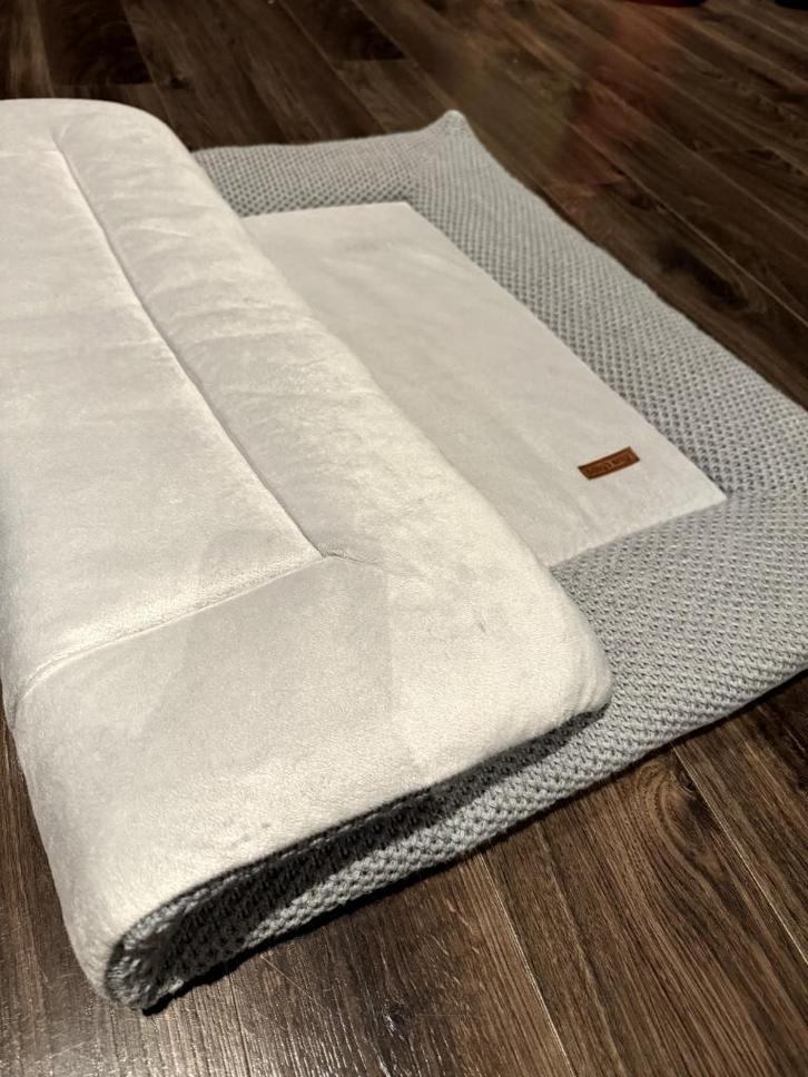 Zacht boxkleed met gebreide rand – Baby’s Only (lichtgrijs), Kinderen en Baby's, Boxen, Zo goed als nieuw, Rechthoekig, Boxkleed