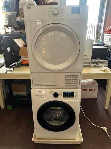 Wasmachine droger set inclusief lekbak beschikbaar voor biedingen