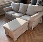 IKEA Ektorp 3-zits bank en voetenbank, Ophalen, Gebruikt, Driepersoons, 75 tot 100 cm