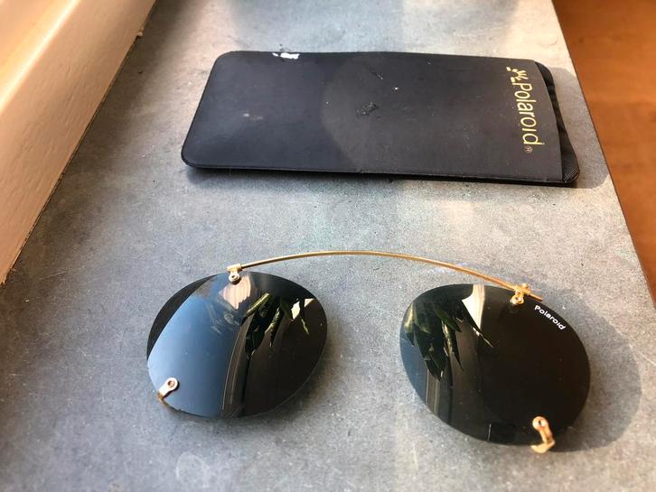 Vintage Polaroid opzet zonnebril - clip-on, Sieraden, Tassen en Uiterlijk, Zonnebrillen en Brillen | Heren, Gebruikt, Zonnebril