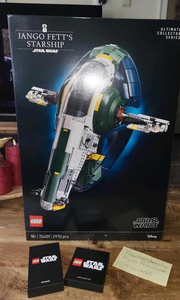 Lego Star Wars Jango Fett's Starship met beide Promo's  beschikbaar voor biedingen