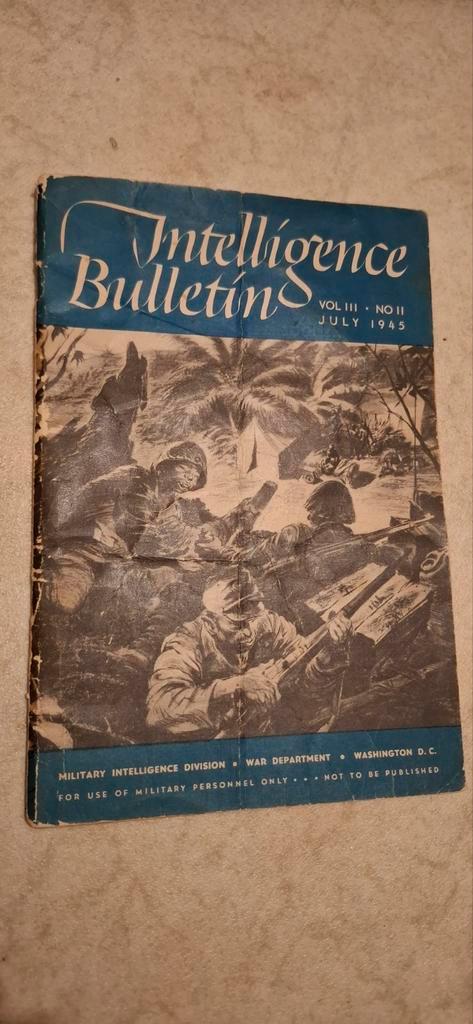 Intelligente Bulletin Boekje Juli 1945 - Zeldzaam!, Verzamelen, Militaria | Tweede Wereldoorlog, Landmacht, Boek of Tijdschrift