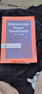 Wetteksten Hoger Onderwijs 2017-2018, Overige wetenschappen, Ophalen of Verzenden, Zo goed als nieuw, Noordhoff Uitgevers