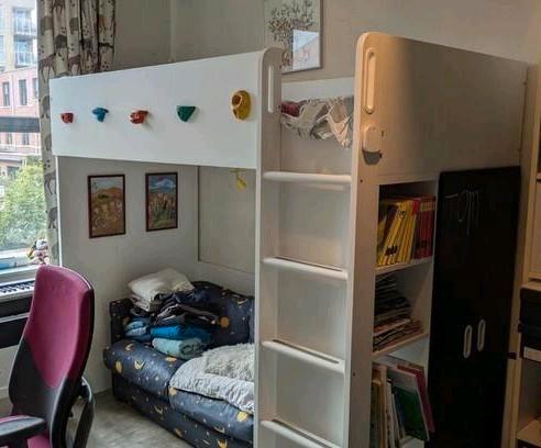 Ikea Smastad hoogslaper, Kinderen en Baby's, Kinderkamer | Stapelbedden en Hoogslapers, Gebruikt, Hoogslaper, Ophalen