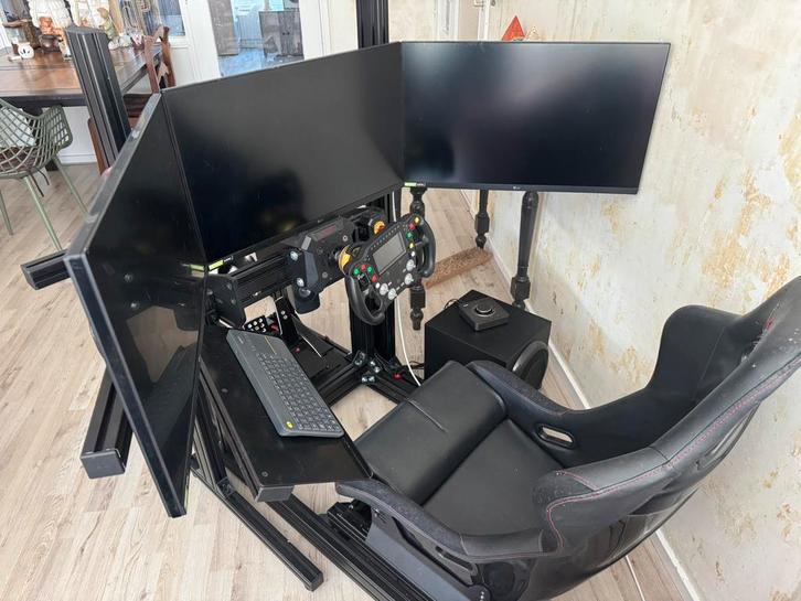 Racesimulator Simlab Fanatec Pokornyi Dayton Triple 165hz, Computers en Software, Joysticks, Gebruikt, Ophalen