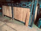 Nieuwe poort staal met hout landelijke, Ophalen of Verzenden, Minder dan 3 meter