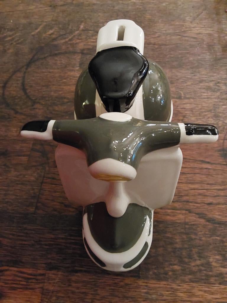 Retro Scooter Spaarpot - Keramiek, Ophalen of Verzenden, Zo goed als nieuw, Steen, Aardewerk of Keramiek