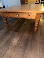 Salontafel grenen, Huis en Inrichting, Ophalen, Gebruikt, 100 tot 150 cm, Vierkant
