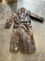 Vintage leren jas - Vastenavond. Bergen op Zoom. Krabbengat, Ophalen, Gedragen, Maat 48/50 (M)