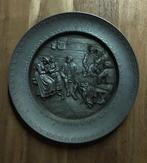 tinnen sierbord met vrolijke drinkers, Ophalen of Verzenden