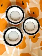 Arabia Finland Faenza zwart/wit – 3 kommen, imperfect Ø 14,5, Ophalen of Verzenden