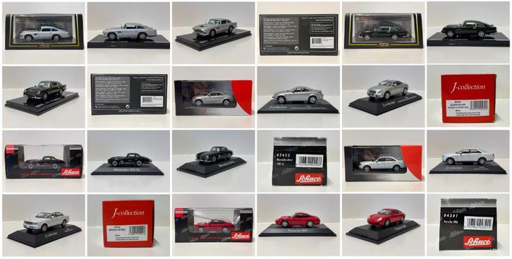 Modelauto’s Aston Martin, Lexus, Mercedes, Nissan, Porsche, Hobby en Vrije tijd, Modelauto's | 1:43, Zo goed als nieuw, Auto, Overige merken
