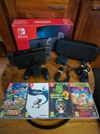 Nintendo Switch met 4 leuke spellen., Ophalen of Verzenden, Zo goed als nieuw, Met 1 controller, Switch Original