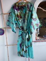 Zijden tie dye kimono uit India, one size, Kleding | Dames, Overige Dameskleding, Handgemaakt, Verzenden, Nieuw