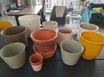 Bloempot, plantjes diverse soorten en maten., Ophalen, Gebruikt, Rond, Minder dan 25 cm