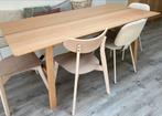Mooie eikenkleurige eetkamertafel 90x180, Ophalen, 50 tot 100 cm, Zo goed als nieuw, Vijf personen of meer