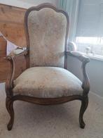 Brocante, antieke Queen Ann fauteuil relaxstoel, Ophalen of Verzenden