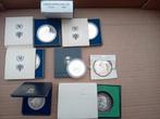 Collectie Antillen zware Zilveren 25 gulden 1973 1979 PROOF, Ophalen of Verzenden, Buitenland, Munten