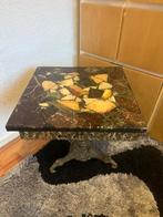 Marmeren Bijzettafel met Mozaïekblad en Gietijzeren Onderste, Antiek en Kunst, Ophalen of Verzenden