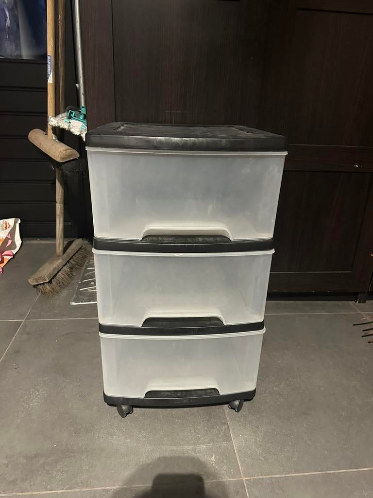 Plastic ladekastje, Huis en Inrichting, Kasten | Ladekasten, Minder dan 50 cm, Ophalen of Verzenden, Zo goed als nieuw, 3 of 4 laden