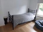Zwart metalen bed (matras, dekbed en dekbedovertrek mag mee), 90 cm, Eenpersoons, Zwart, Ophalen of Verzenden