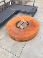 Vuurtafel cortenstaal 1,25 x 0,28 cm, Tuin en Terras, Ophalen, Zo goed als nieuw