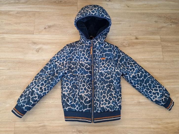 Jas, Nono Bello hooded bomber jacket in AOP+Triangle fur, Kinderen en Baby's, Kinderkleding | Maat 134, Gebruikt, Meisje, Jas