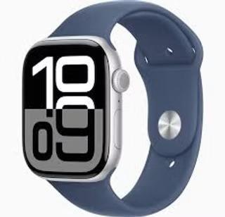 Nieuwe Apple Watch 10 42mm GPSZilver AluminiumblauwbandjeM/L, Sieraden, Tassen en Uiterlijk, Sporthorloges, Zo goed als nieuw