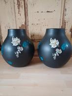2x Hella Jongerius Ikea vazen - 37 cm hoog, Gebruikt, Zwart, Aardewerk of Porselein, Ophalen of Verzenden