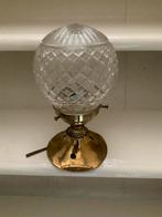 Prachtig antiek plafond lampgeslepen kristal kap 23cm, Ophalen of Verzenden