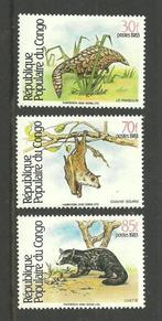 Congo Mi nr 930a/930c postfris Dieren, Dier of Natuur, Verzenden, Postfris