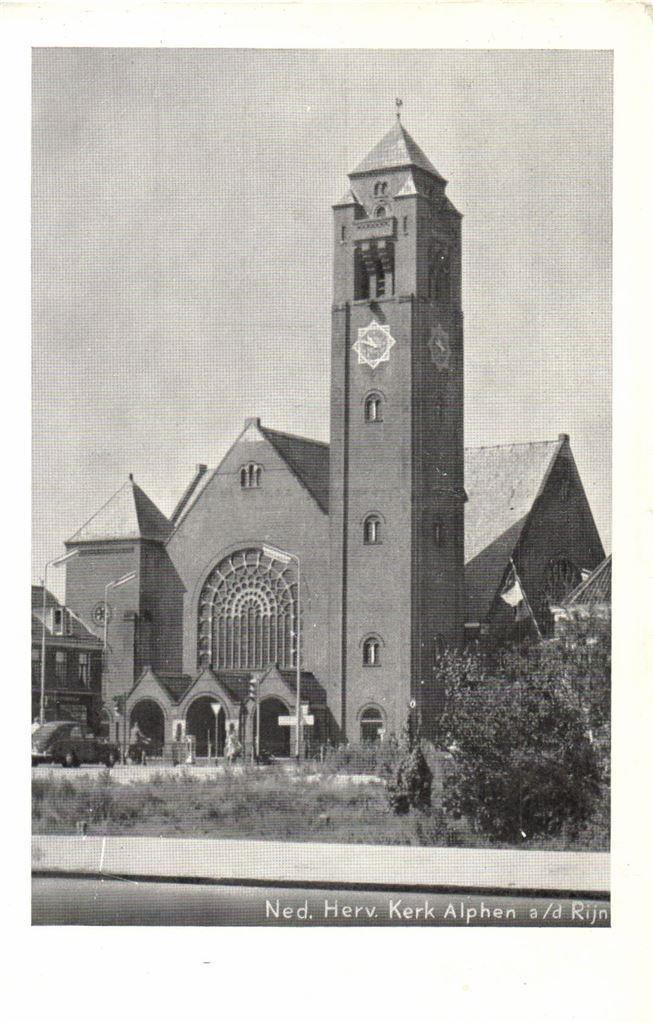 Ned. Herv. Kerk Alphen a/d Rijn - ongelopen, Verzamelen, Ansichtkaarten | Nederland, Ongelopen, Zuid-Holland, Voor 1920, Ophalen of Verzenden