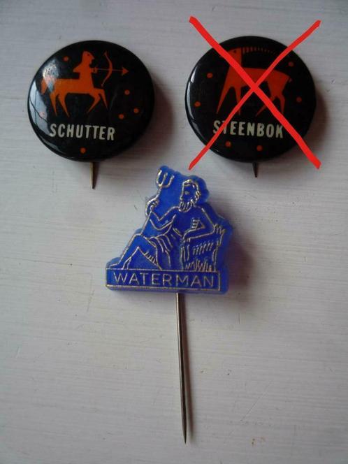 Sterrenbeeld 2x Speldjes Schutter & Waterman Speldje Speld, Verzamelen, Speldjes, Pins en Buttons, Zo goed als nieuw, Speldje of Pin