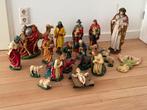 Antieke Kerstgroep - grote beelden - 23 Figuren + Kribbe, Antiek en Kunst, Ophalen