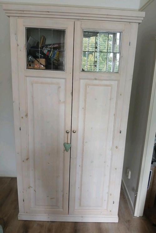 Kast met glas-in-lood, Huis en Inrichting, Kasten | Vitrinekasten, Zo goed als nieuw, 150 tot 200 cm, 50 tot 100 cm, 25 tot 50 cm