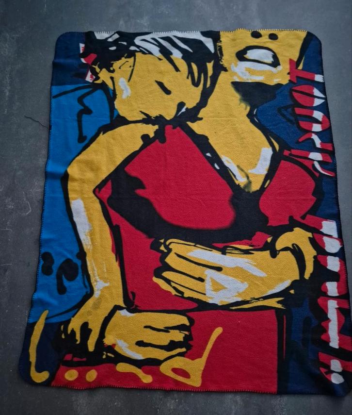 Herman Brood fleece deken 160x125, Antiek en Kunst, Kunst | Litho's en Zeefdrukken, Ophalen of Verzenden