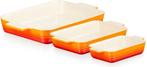 Le Creuset - Ovenschaal Classic Oranjerood - Set van 3 Stuks, Huis en Inrichting, Keuken | Potten en Pannen, Verzenden, Nieuw