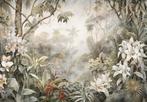 Jungle fotobehang Harmony, op maat, Muurdeco4kids, Huis en Inrichting, Stoffering | Behang, Verzenden, Jungle behang, trendy, op maat
