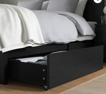 Ikea malm bedlade zwartbruin